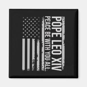 Pope Leo Xiv 14th First American Pope Usa Flag Vin Magnet