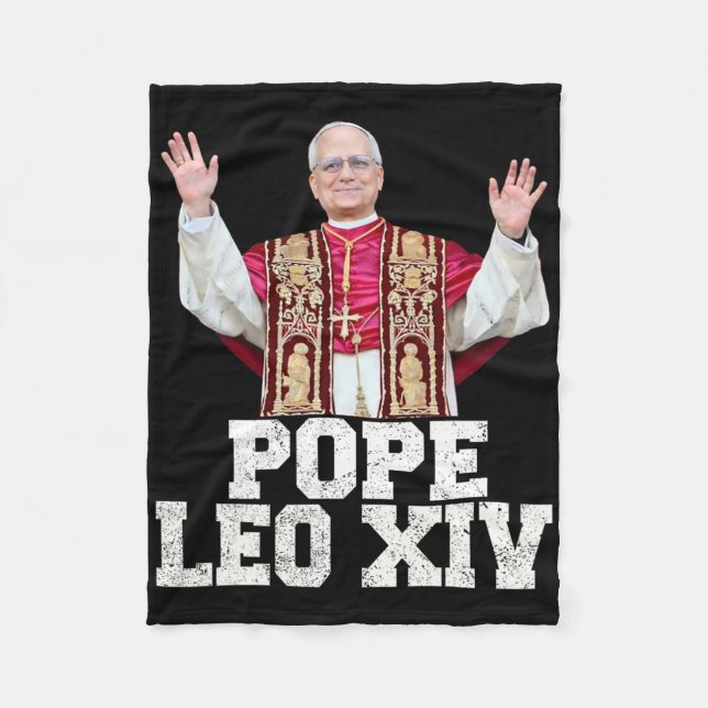 Pope Leo Xiv 1  Fleece Blanket (Front)