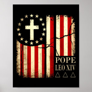 Pope Leo Xiv Catholic Church Christian Faith Pope  Poster