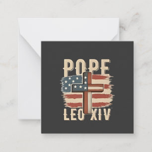 Pope Leo XIV Christian Church Da Pope USA Flag Card
