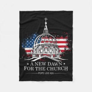 Pope Leo Xiv Christian Freedom Art Fleece Blanket