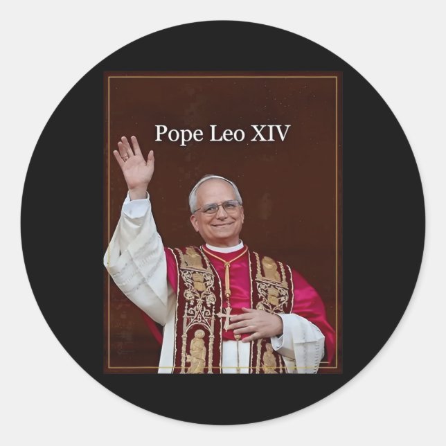 Pope Leo Xiv  Classic Round Sticker (Front)