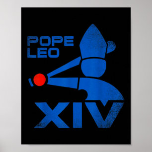 Pope Leo Xiv Da Pope Pope Leo 14 Baseball  Poster