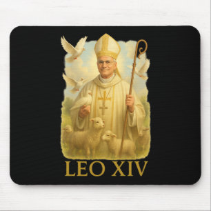 Pope Leo Xiv Doves - Christian Catholic Faith Insp Mouse Mat
