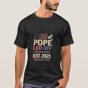 Pope Leo XIV est. 2025 4th of July USA Flag T-Shirt