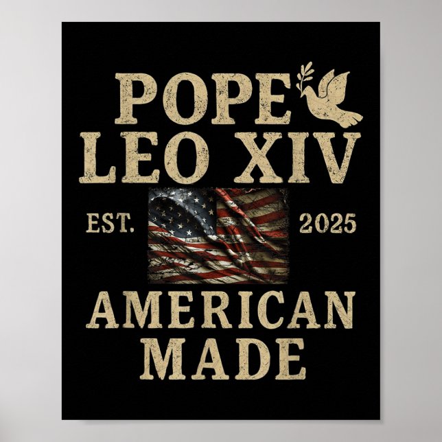 Pope Leo Xiv Funny Make Vatican Great Again Americ Poster (Front)