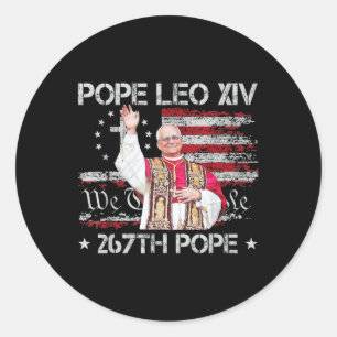 Pope Leo Xiv - God Bless Pope Leo Xiv 267th Pope Classic Round Sticker