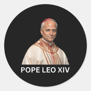 Pope Leo Xiv , God Bless Pope Leo Xiv Tee Classic Round Sticker