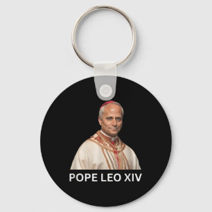 Pope Leo Xiv , God Bless Pope Leo Xiv Tee Key Ring