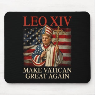 Pope Leo Xiv Make Vatican Great Again Catholic Chu Mouse Mat