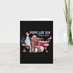 Pope Leo Xiv May 8 2025 America Flag Card