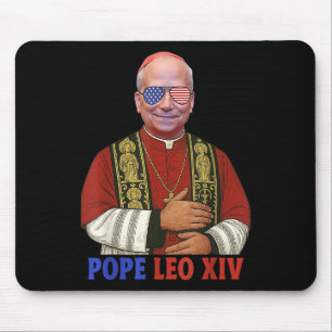 Pope Leo Xiv New American Pope 2025 Funny  Mouse Mat