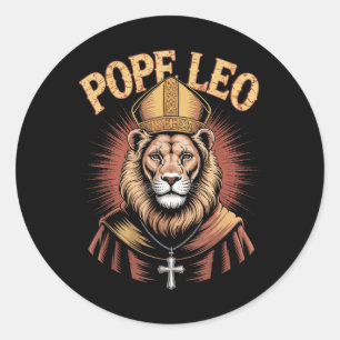 Pope Leo Xiv New American Pope Us Classic Round Sticker