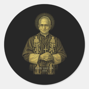 Pope Leo Xiv New Pope 2025  Classic Round Sticker