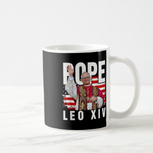 Pope Leo Xiv New Pope First American Pope Flag Pro Coffee Mug