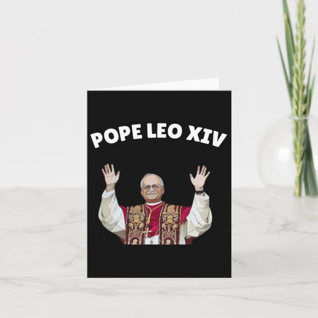 Pope Leo Xiv - New Pope Leo Xiv Catholic Pope  Card (Front)