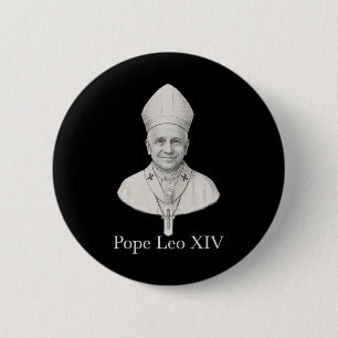 Pope Leo Xiv Portrait 6 Cm Round Badge