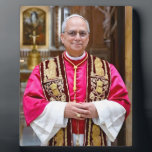 Pope Leo XIV portrait  Plaque<br><div class="desc">Pope Leo XIV (born Robert Francis Prevost, 14 September 1955) became the head of the Catholic Church and sovereign of the Vatican City State following the death of Pope Francis in April 2025. Prevost was elected by the papal conclave as his successor on 8 May 2025, and took the papal...</div>