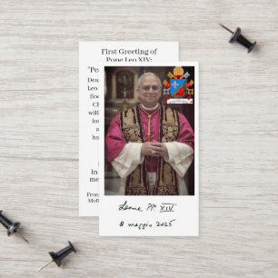 Pope Leo XIV Prayer Card