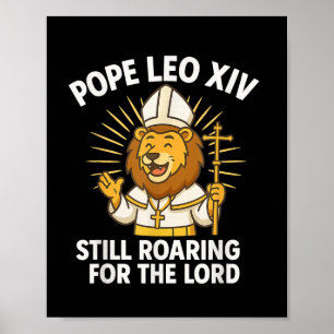 Pope Leo Xiv Roaring Lion For The Lord Kid Boys Gi Poster