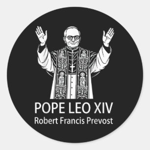Pope Leo Xiv Robert Francis Prevost Classic Round Sticker