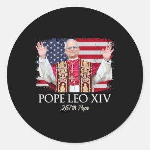 Pope Leo Xiv Robert Francis Prevost First American Classic Round Sticker