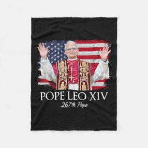 Pope Leo Xiv Robert Francis Prevost First American Fleece Blanket