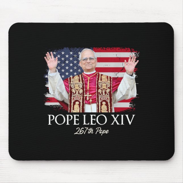 Pope Leo Xiv Robert Francis Prevost First American Mouse Mat (Front)