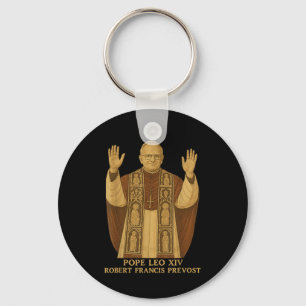 Pope Leo Xiv Robert Francis Prevost Pope 2025  Key Ring