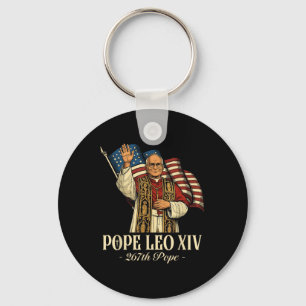 Pope Leo Xiv Shirt Cardinal Robert Prevost America Key Ring