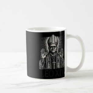 Pope Leo Xiv Woodcut Engraving Roman Catholic Desi Coffee Mug