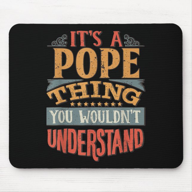 Pope Name _2  Mouse Mat (Front)