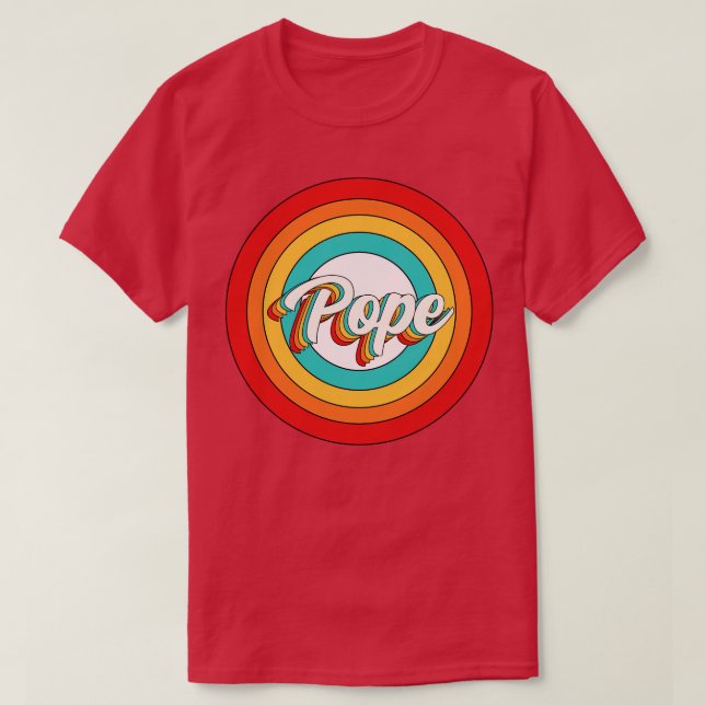 Pope Name Shirt Vintage Pope Circle (Design Front)