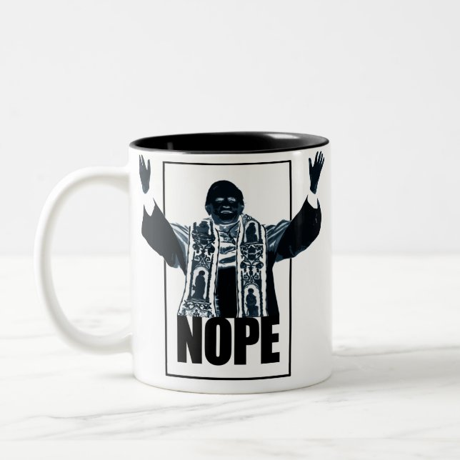 POPE NOPE Two-Tone COFFEE MUG (Left)