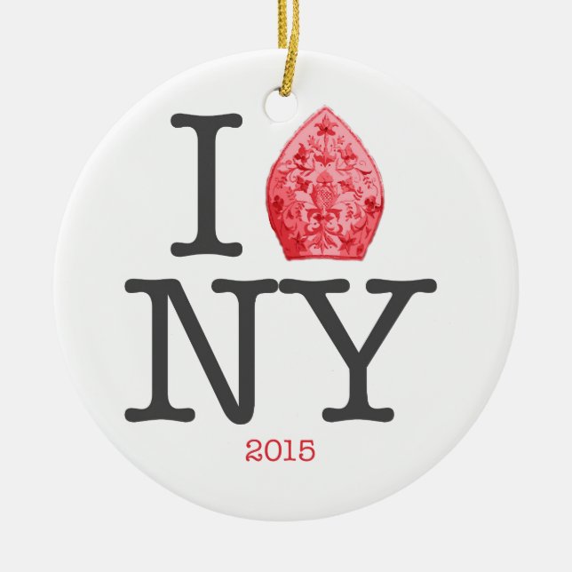 POPE NYC 2015 CERAMIC TREE DECORATION (Front)