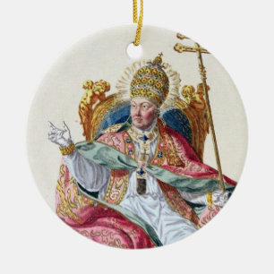 Pope Pius VI (1717-99) from 'Receuil des Estampes, Ceramic Tree Decoration
