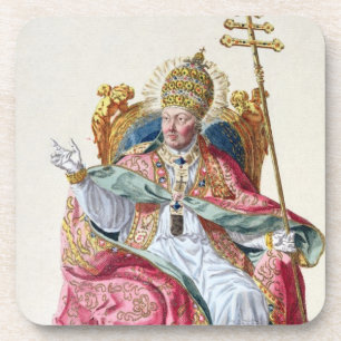 Pope Pius VI (1717-99) from 'Receuil des Estampes, Coaster