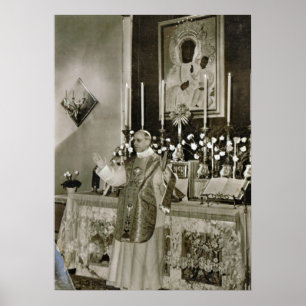 Pope Pius XII saying Mass, Castel Gandolfo Poster