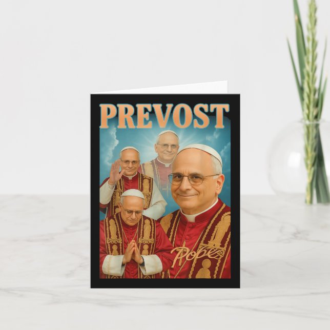 Pope Prevost Christian Catholic Shirt Pope Leo Xiv Card (Front)