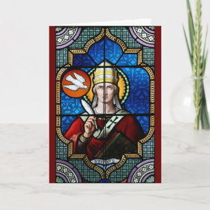 Pope Saint Gregory the Great - Stained Glass Card