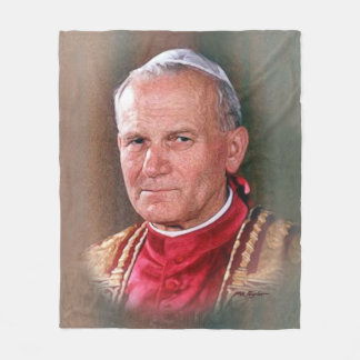 Pope Saint John Paul II Fleece Blanket