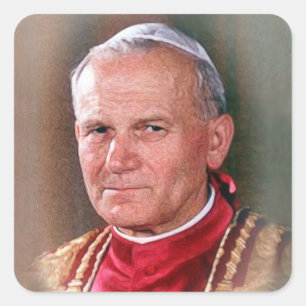 Pope Saint John Paul II Square Sticker