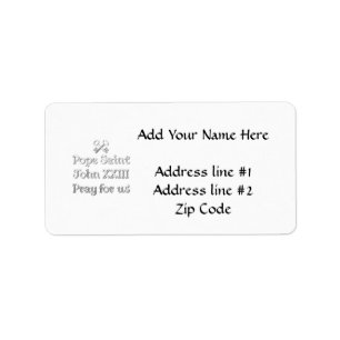 Pope Saint John XXIII Pray for Us Label