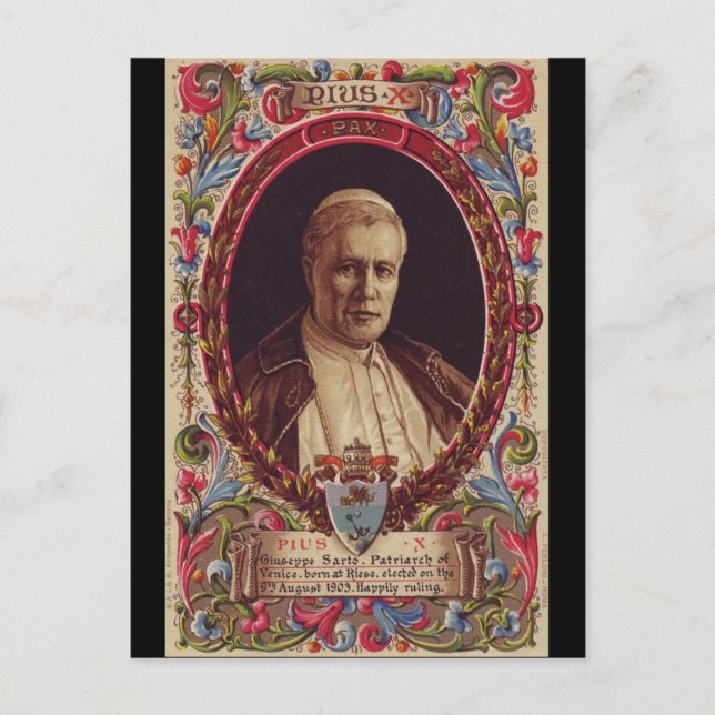 Pope Saint Pius X Postcard (Front)