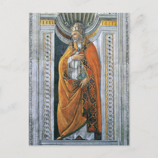 Pope Saint Sixtus II by Sandro Botticelli Postcard (Front)