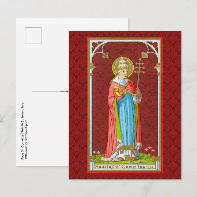 Pope St. Cornelius (SAU 042) Postcard (Front/Back)