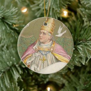 Pope St. Gregory the Great (M 067) Ceramic Tree Decoration