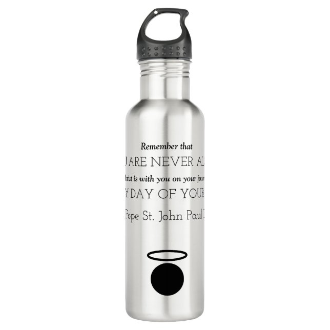 Pope St. John Paul II Quote Water Bottle (Front)