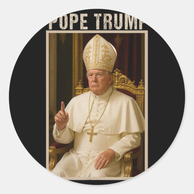 Pope Trump 2  Classic Round Sticker (Front)