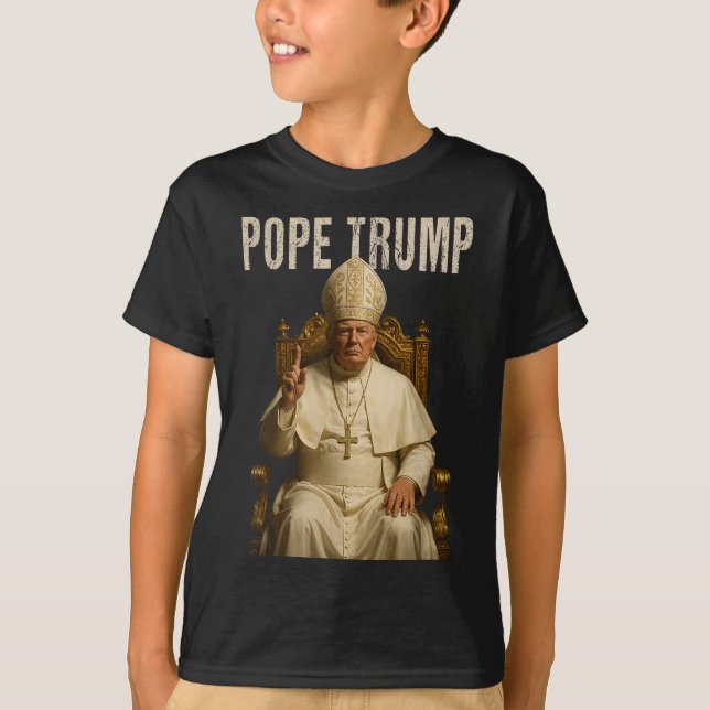Pope Trump ,funny Catholic Trump Tee  (Front)